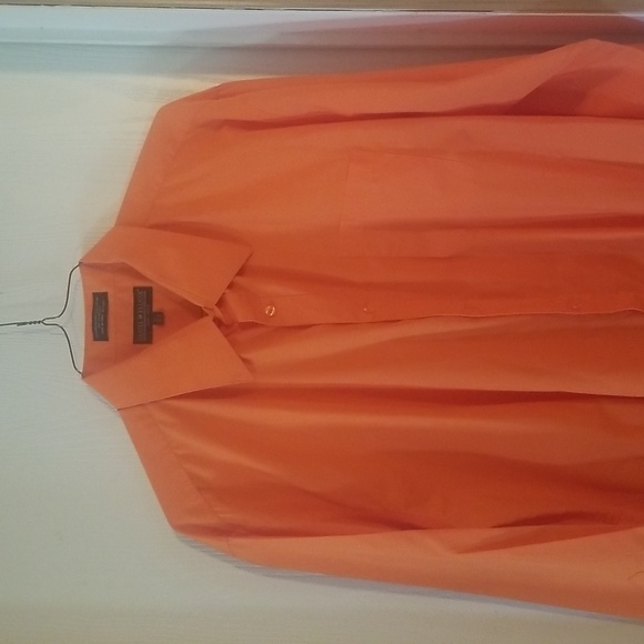 Daniel Ellissa Men's Dress Shirt, Size 18 1/2 (36-37)  - Color Orange - Picture 3 of 6
